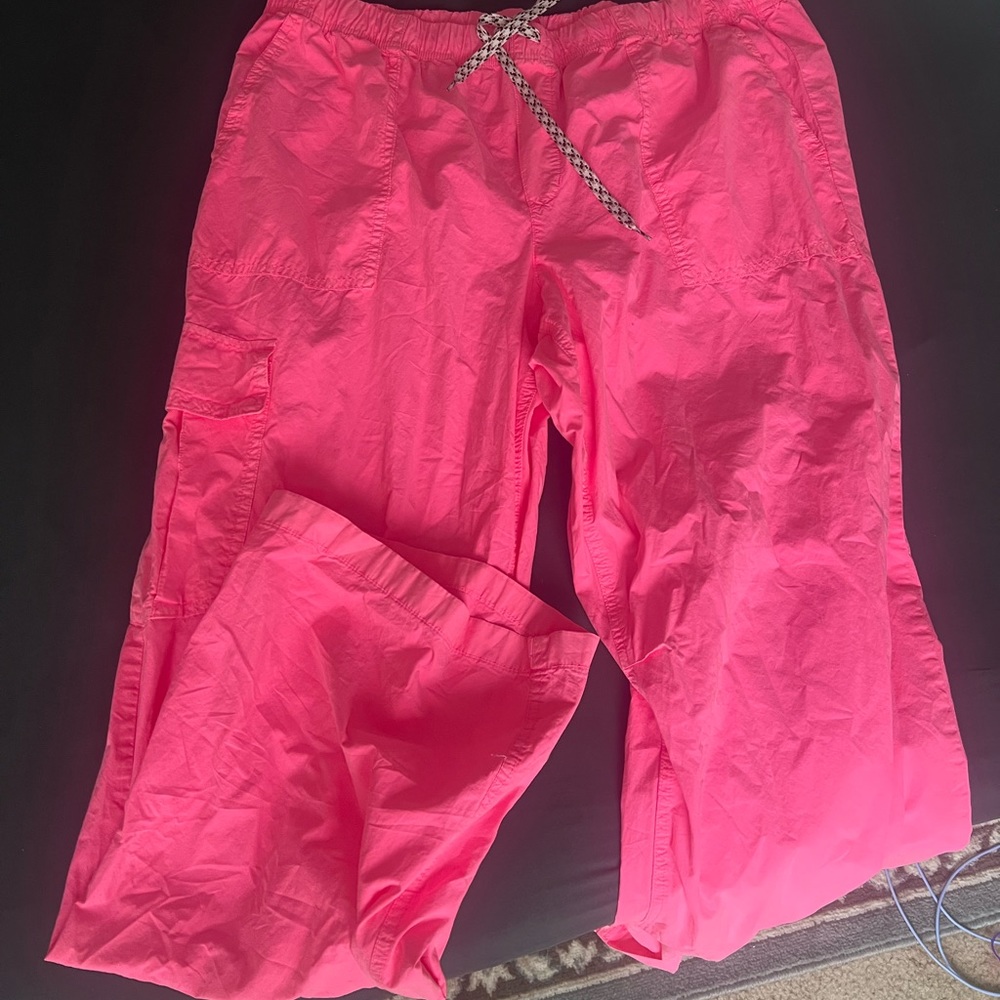American Eagle Pink cargo pants size XL